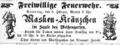 Masken-Kränzchen der Freiwilligen Feuerwehr im <a class="mw-selflink selflink">Weißengarten</a>, Januar 1876