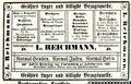 Werbung im <!--LINK'" 0:14--> vom 7.12.1884.  Komplette Zeitung unter <!--LINK'" 0:15--> vorhanden und nachlesbar.