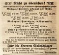Werbeanzeige des Schreinermeisters <!--LINK'" 0:23-->, August 1842 <span class="smw-highlighter" data-type="8" data-state="inline" data-title="Hinweis" title="Lizenz: noc-nc-1.0"><span class="smwtticon note"></span><span class="smwttcontent">Lizenz: noc-nc-1.0</span></span>