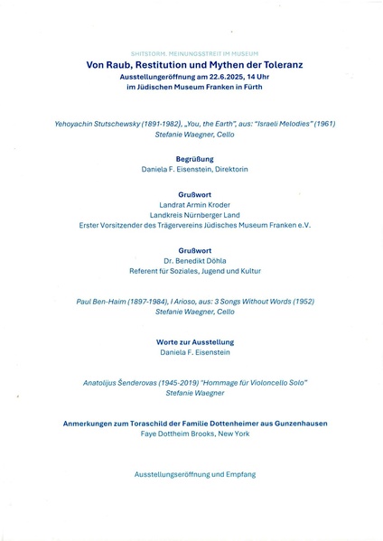 Datei:JMF Von Raub Restitution und Mythen Ausstellung Juni 2025.pdf