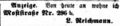 Wohnungsanzeige des <!--LINK'" 0:3-->, August 1858