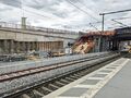 Bauarbeiten für den S-Bahn-Halt <i>Klinikum</i> an der , Feb. 2022