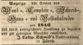 Werbeannonce der Buchhandlung Schmid, November 1845