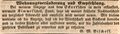 Zeitungsanzeige des Wirts und Bäckers <!--LINK'" 0:9-->, Mai 1840