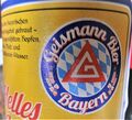 Detail Aufkleber des aktuell in Brandenburg verkauften Flaschenbiers mit der Bezeichnung "Geismann Bier Bayern", s. o. Rubrik "Wiederbelebung der Marke".