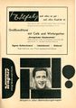 Werbung der Bäckerei Wölfel und Hofmann und Wagner von 1965