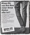 Werbung vom Bekleidungshaus Hosen-Eck in der Schülerzeitung <!--LINK'" 0:177--> Nr. 4 1968