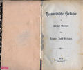 Titelseite "Humoristische Gedichte" von Johann Jobst Vollmer, 1894