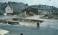 Vorbereitende Arbeiten für U-Bahnbau, Verlegung der Jakobinenstraße. Die Einfahrt zum Güterbahnhof ist noch erkennbar. Mai 1979