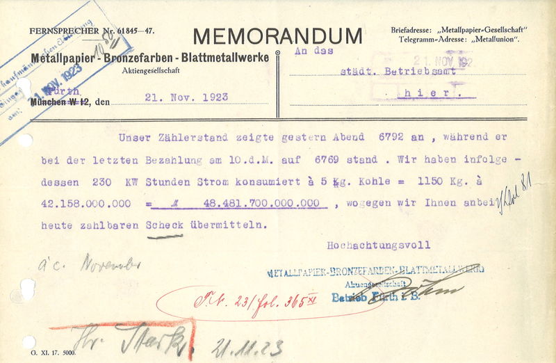 Datei:Kurzmitteilung Metallpapier-Bronzefarben-Blattmetallwerke 1923.jpg