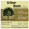 Werbung vom Gasthaus <a class="mw-selflink selflink">Grüner Baum</a> 2008 in der 