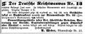 Aufruf zur Bestellung des Reichswauwau, Fürther Tagblatt, 25. Mai 1873