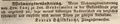 Zeitungsanzeige des Zinngießermeisters , Mai 1843