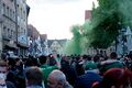 Fans bei der Aufstiegsfeier 2021 der Spielvereinigung in der Gustavstraße im Mai 2021
