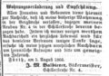 Anzeige Balbierer-Umzug; Fürther Tagblatt vom 7. August 1866