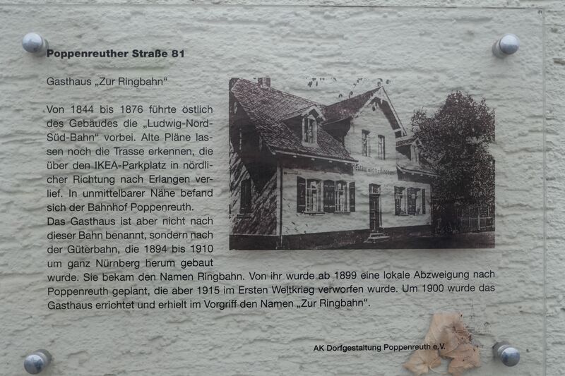 Datei:Tafel des AK Dorfverschönerung Poppenreuth.JPG