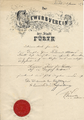Urkunde des Gewerbvereins, 1875