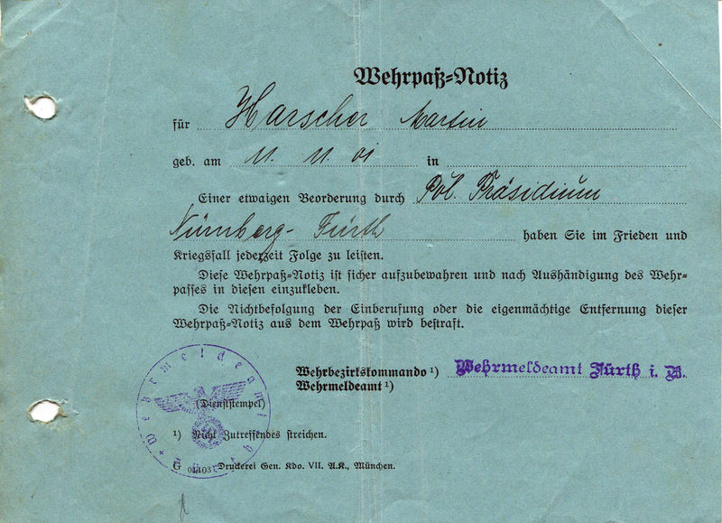Datei:Wehrpass Notiz 1940.jpg