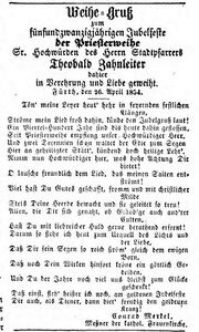 Weihegruß Frauenkirche, Fürther Tagblatt 26.04.1854.jpg