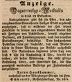 Werbeanzeige des Daguerreotypisten <a class="mw-selflink selflink">Anton Haushammer</a>, Februar 1850