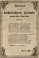 Gedicht von <a class="mw-selflink selflink">Friedrich Wild</a> an seine Freunde und seine Vaterstadt, November 1845