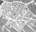 Gänsberg-Plan, Königstraße 50 rot markiert
