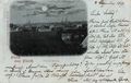 Alte Panorama Ansichtskarte bei Vollmond über Fürth, gel. 1897