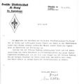 Pfadfinder St. Georg - Anerkennungs Schreiben vom 24.04.1930 als "Stamm" der Bundeskanzlei