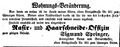 Zeitungsanzeige des Baders und Geburtshelfers <!--LINK'" 0:23-->, Oktober 1855