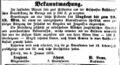 Balbierersche Brautstiftung, Fürther Tagblatt 7. Januar 1876