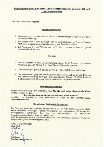 Datei:Allgemeinverfuegung Veranstaltungen Stadt Fürth 12 März 2020 SARS-CoV-2.pdf