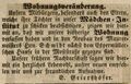 Zeitungsanzeige des Privat-Lehrers <a class="mw-selflink selflink">Simon Geiershöfer</a>, November 1849