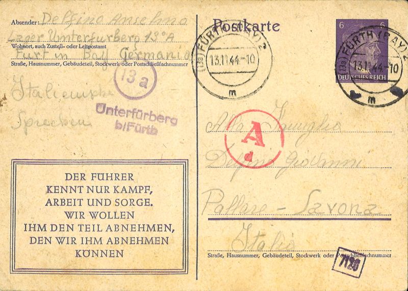 Datei:Lager Unterfürberg Postkarte 1944.jpg
