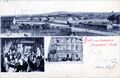 Alte Ansichtskarte vom Restaurant Panorama in der Marienstraße 46 - damals noch mit Panorama-Blick, gel. 1908