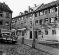 Ansicht v.r.n.l. Bergstraße 13, 11, 9 - ganz links Bergstraße 10; Foto 1951