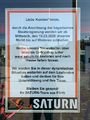 Aufgrund des Corona-Virus schließt der Elektromarkt Saturn bis auf weiteres seine Geschäftsstelle in Fürth, Mrz. 2020
