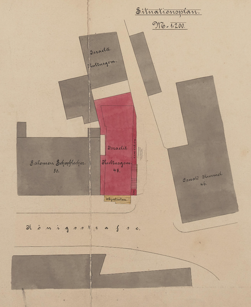 Datei:Lageplan für jüd. Ritualbad Königstraße 48 , 1893.png