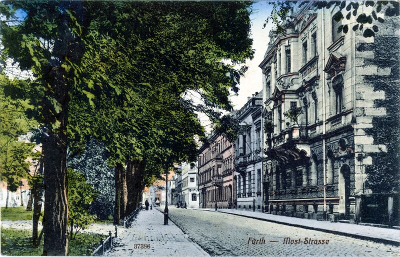 Datei:AK Moststraße gel 1918.jpg
