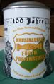 Bierkrug Kreuzbauern zum 100-jährigen Jubiläum <span class="smw-highlighter" data-type="8" data-state="inline" data-title="Hinweis" title="Urheber: ChrischmiErstellungsdatum: 2019Lizenz: CC BY-NC-ND 4.0"><span class="smwtticon note"></span><span class="smwttcontent">Urheber: Chrischmi<br>Erstellungsdatum: <!--LINK'" 0:7--><br>Lizenz: CC BY-NC-ND 4.0</span></span>