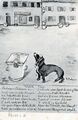 Postkarte von Jean Lederer mit Satire zur neu errichteten Müllverbrennungsanlage. Um 1914 <span class="smw-highlighter" data-type="8" data-state="inline" data-title="Hinweis" title="Urheber: Jean LedererLizenz: cc-by-sa-3.0"><span class="smwtticon note"></span><span class="smwttcontent">Urheber: <a class="mw-selflink selflink">Jean Lederer</a><br>Lizenz: cc-by-sa-3.0</span></span>