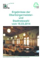 Auswertung: <i>Ergebnisse der Oberbürgermeister- und Stadtratswahl vom 16.03.2014</i>