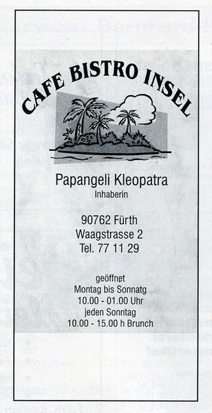 Datei:Werbung Cafe Insel 2002.jpg