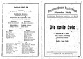 Begleitheft zur Aufführung "Die tolle Lola" im Operettentheater Alhambra in der Fichtenstraße 44 in Fürth. Spielzeit 1947/48. Franz Heitzmann als Orchestermitglied.