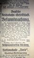 Inserat in der Nürnberger Zeitung vom 12.9.1929 über die Verpachtung der Wirtschaft im <!--LINK'" 0:8--> Fürth zum 1.1.1930 der Deutschen Reichsbahngesellschaft