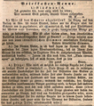Zeitungsartikel zu Scharre, Fürther Tagblatt 19. Februar 1840