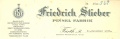 Historischer Briefkopf der Fa. Friedrich Stieber von 1938