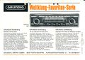 Grundig Prospekt Autoradio "Weltklang 4501" von 1970