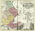 "Provinciarum Persicarum Kilaniæ nempe Chirvaniæ, Dagestaniæ aliarumque vicinarum regionum partium nova geographica tabula", Nürnberg 1728