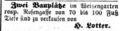 H. Lotter verkauft 2 Bauplätze im <!--LINK'" 0:8-->, September 1863