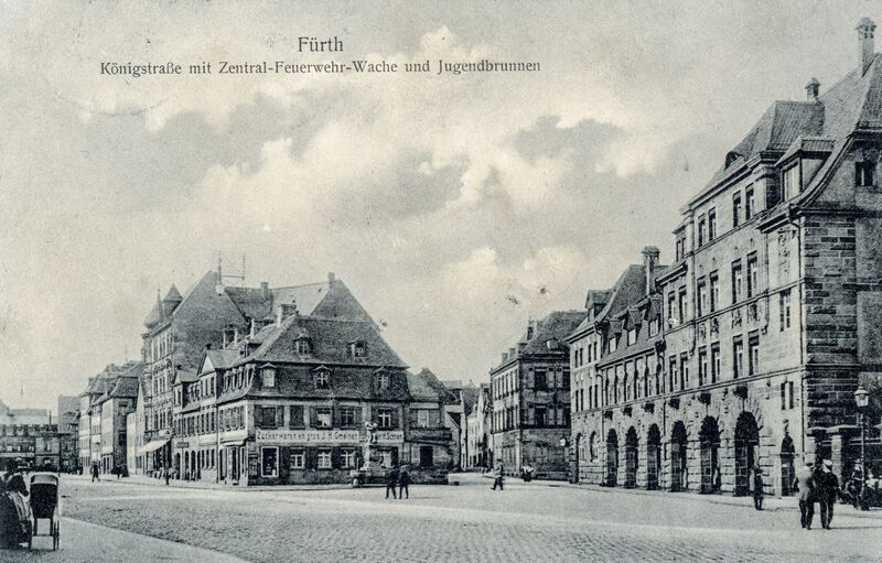 Datei:Fürth Feuerwache gel 1918.jpg
